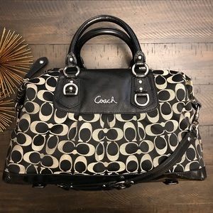 COACH Ashley Signature Sateen Satchel